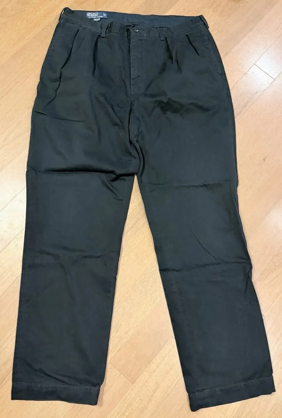 Vintage Polo Ralph Lauren Andrew Chino Pant Men 38x34 Black Preppy Old Money